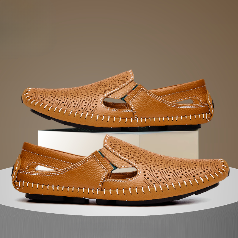 Aldric Perforated Loafer Mule
