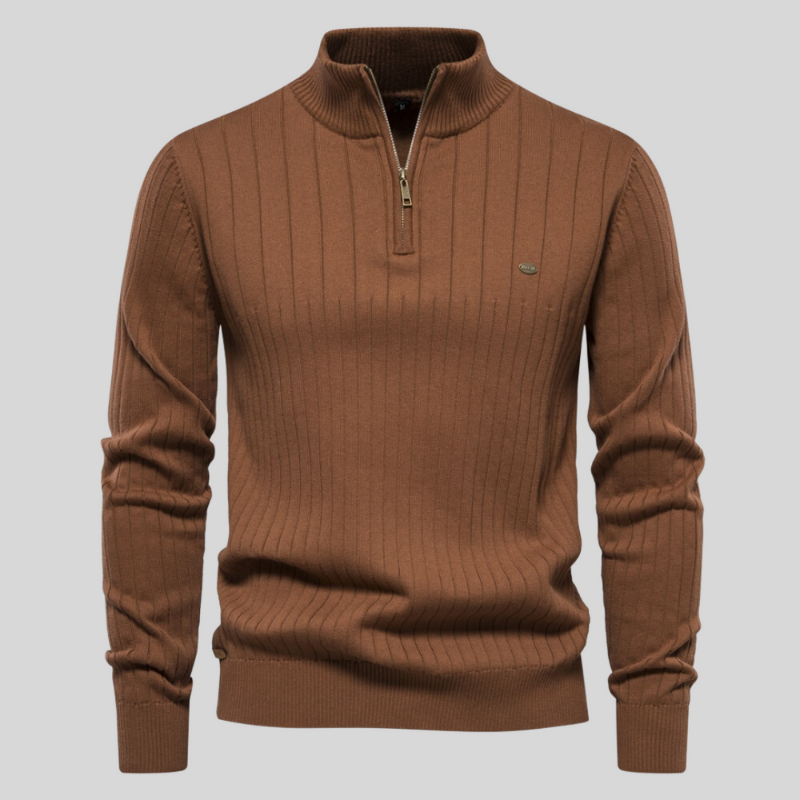 Muscle Fit Ribbed Sweater