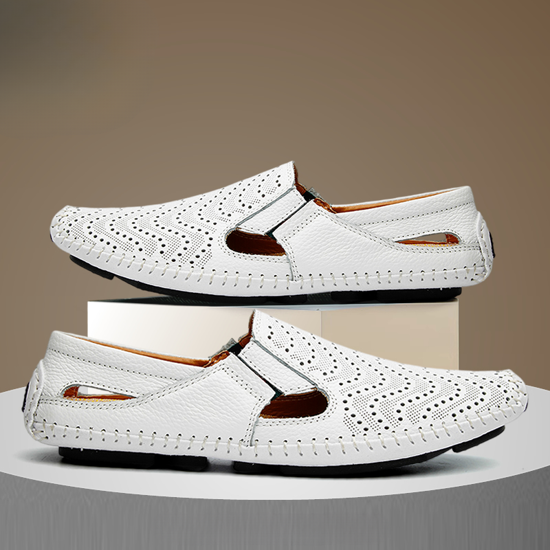 Aldric Perforated Loafer Mule