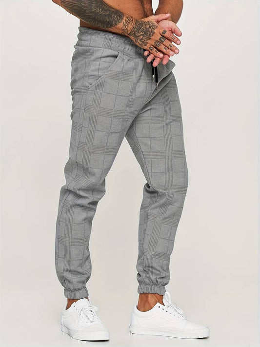 Striped Plaid Joggers