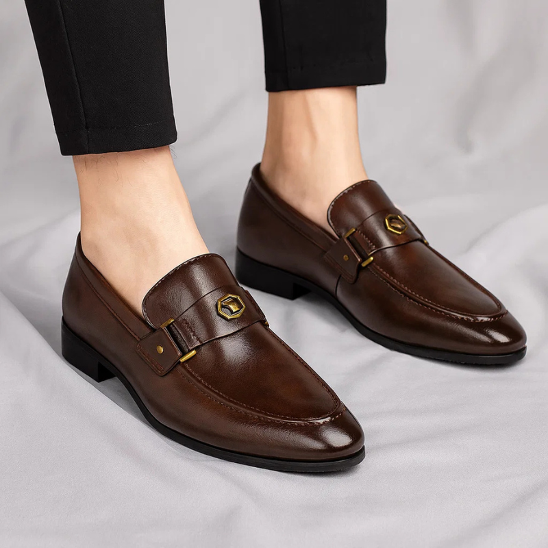 Aldric Bit-Buckle Loafers