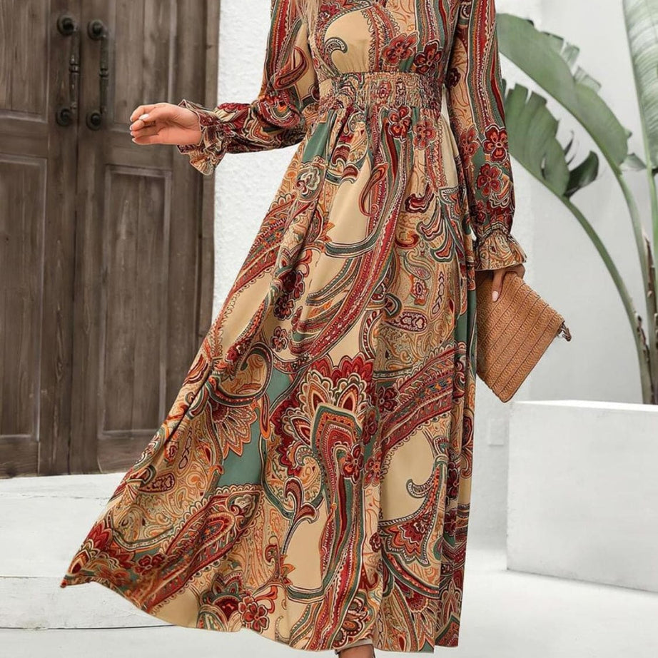 Boho-Inspired Flounce Dress