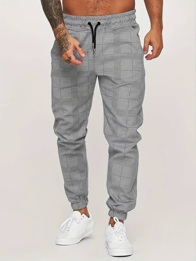 Striped Plaid Joggers