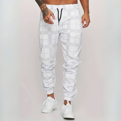Striped Plaid Joggers