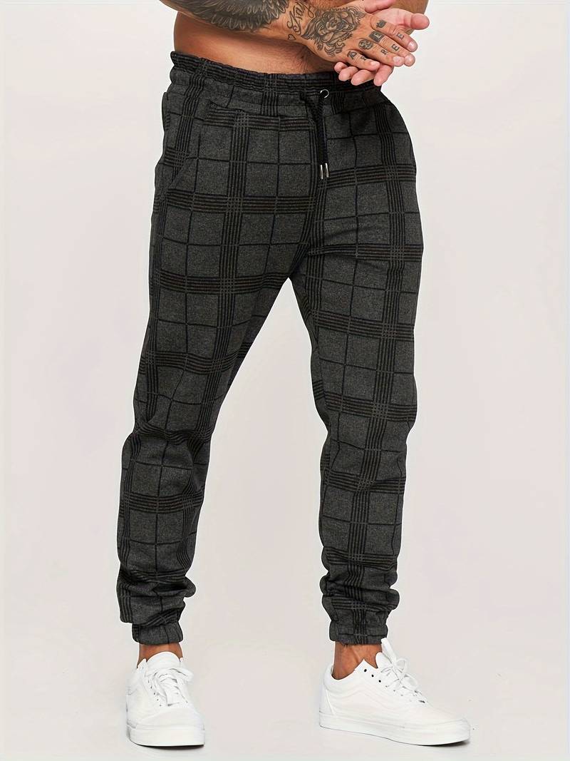 Striped Plaid Joggers