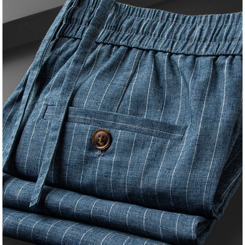 Hargreaves | Striped Cotton Trousers