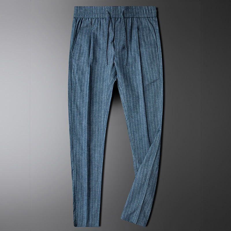 Hargreaves | Striped Cotton Trousers