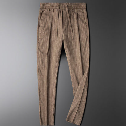 Hargreaves | Striped Cotton Trousers