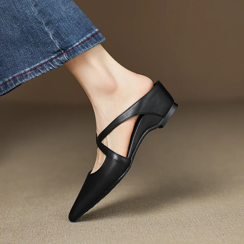 Scarlet Seraphina | Leather Mules