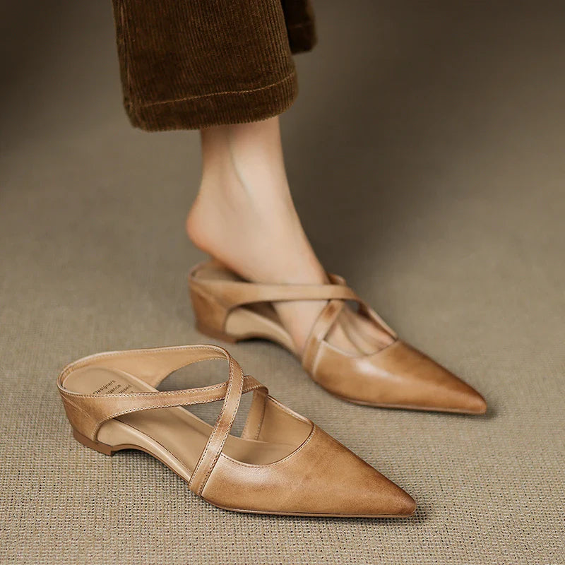 Scarlet Seraphina | Leather Mules