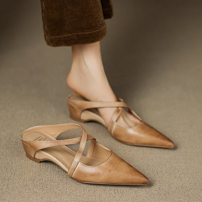 Scarlet Seraphina | Leather Mules