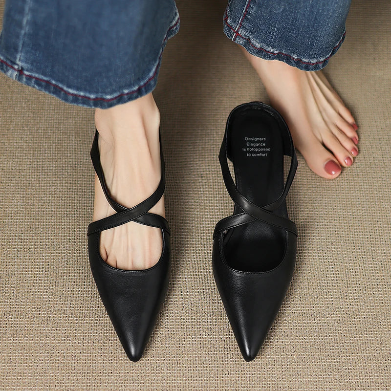 Scarlet Seraphina | Leather Mules