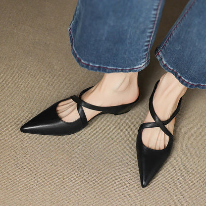 Scarlet Seraphina | Leather Mules