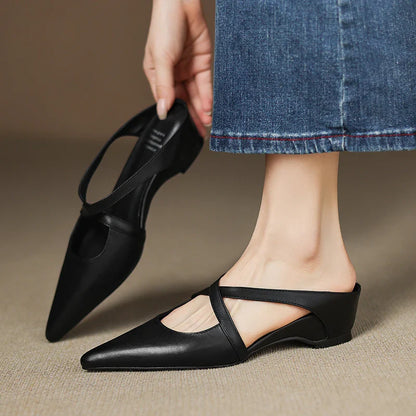 Scarlet Seraphina | Leather Mules