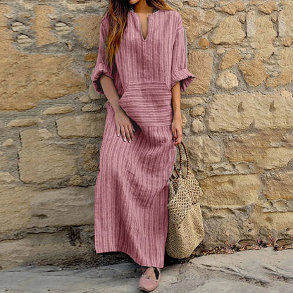 Boho Striped Maxi Dress