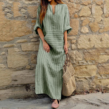 Boho Striped Maxi Dress