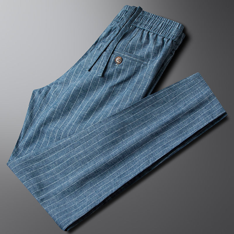Hargreaves | Striped Cotton Trousers