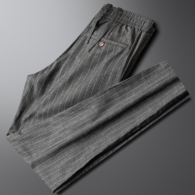 Hargreaves | Striped Cotton Trousers