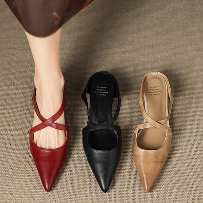 Scarlet Seraphina | Leather Mules