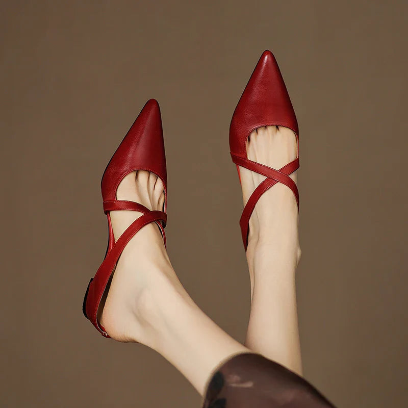 Scarlet Seraphina | Leather Mules