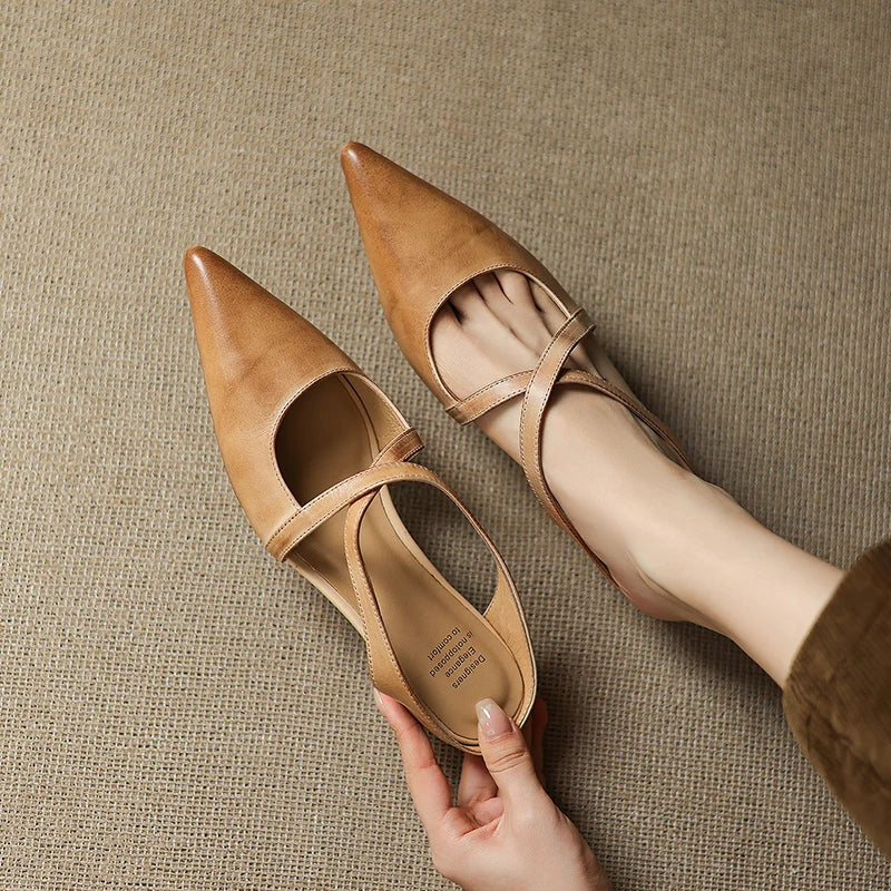 Scarlet Seraphina | Leather Mules