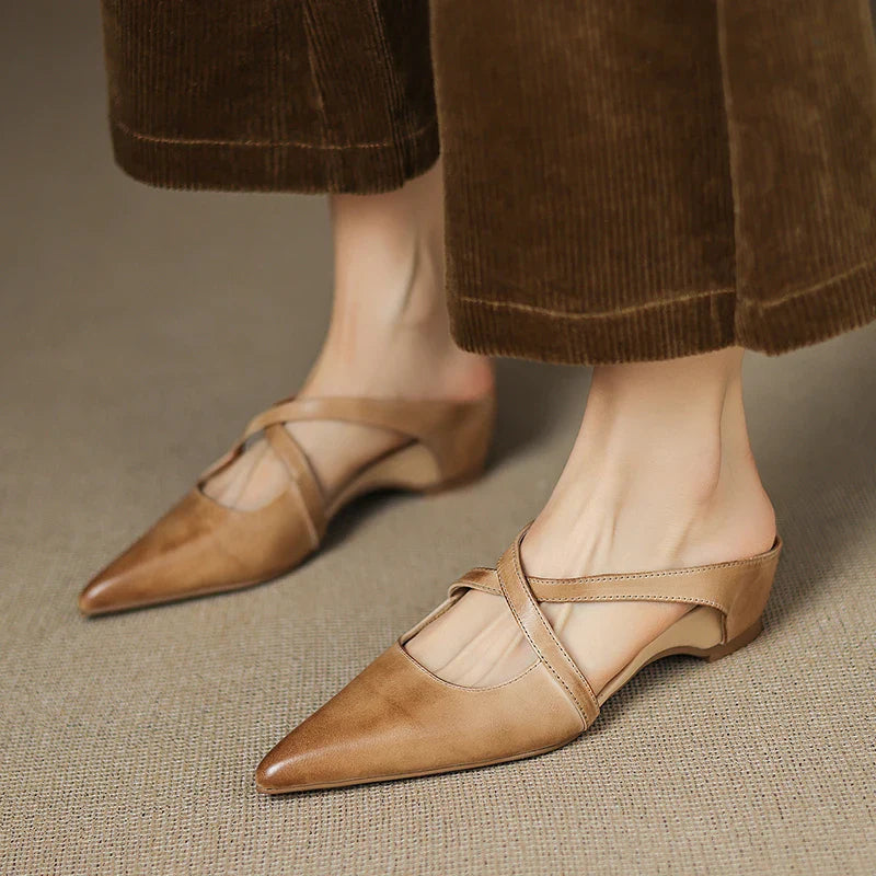 Scarlet Seraphina | Leather Mules