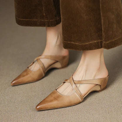 Scarlet Seraphina | Leather Mules