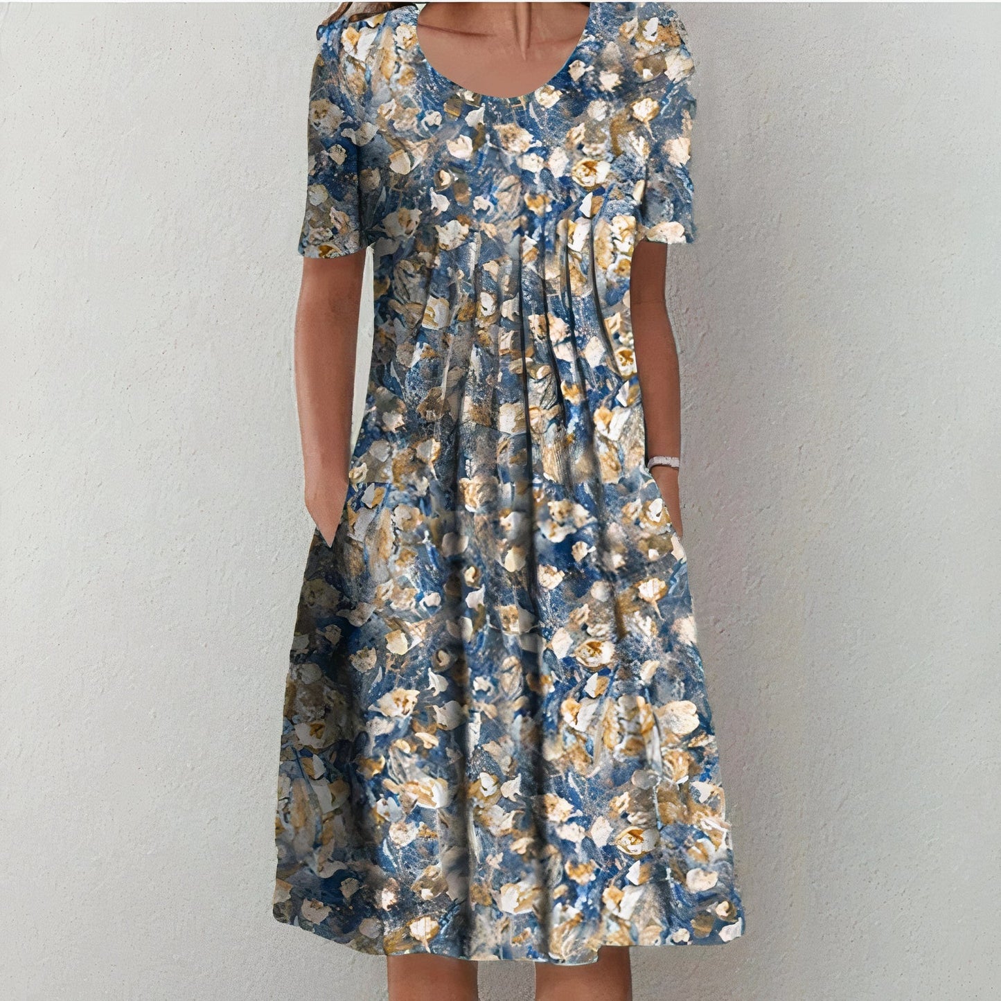 Refined Print Cotton Dress