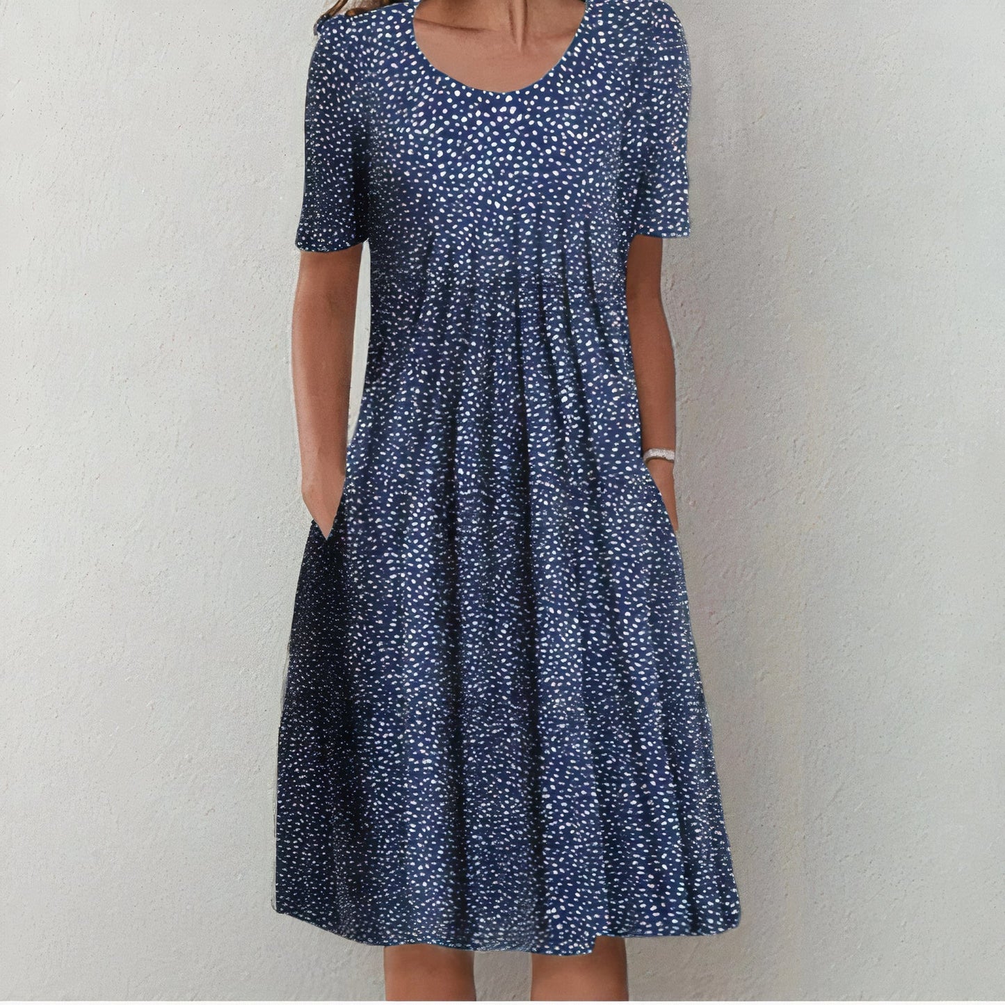 Refined Print Cotton Dress