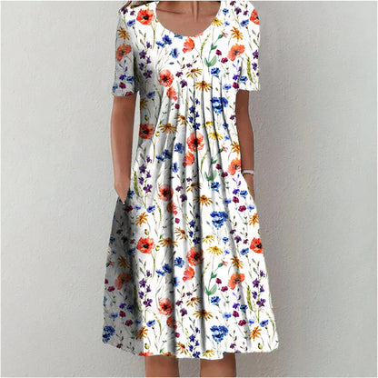 Refined Print Cotton Dress