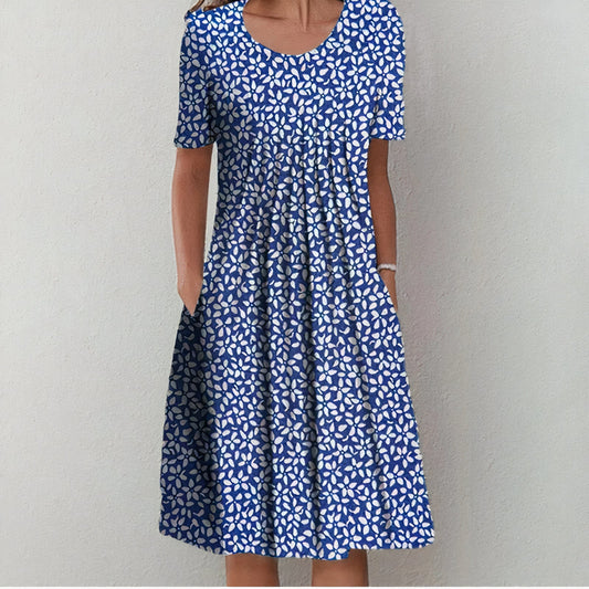 Refined Print Cotton Dress