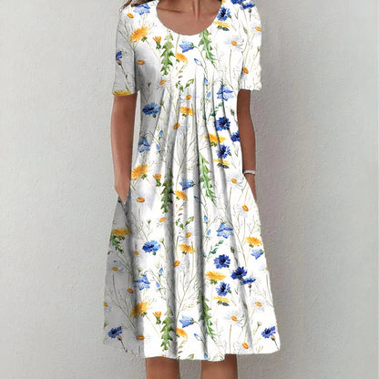 Refined Print Cotton Dress