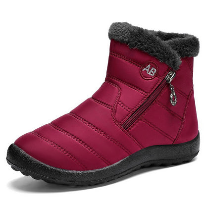 SECTIOND | Waterproof Ankle Boots with Faux Fur Lining