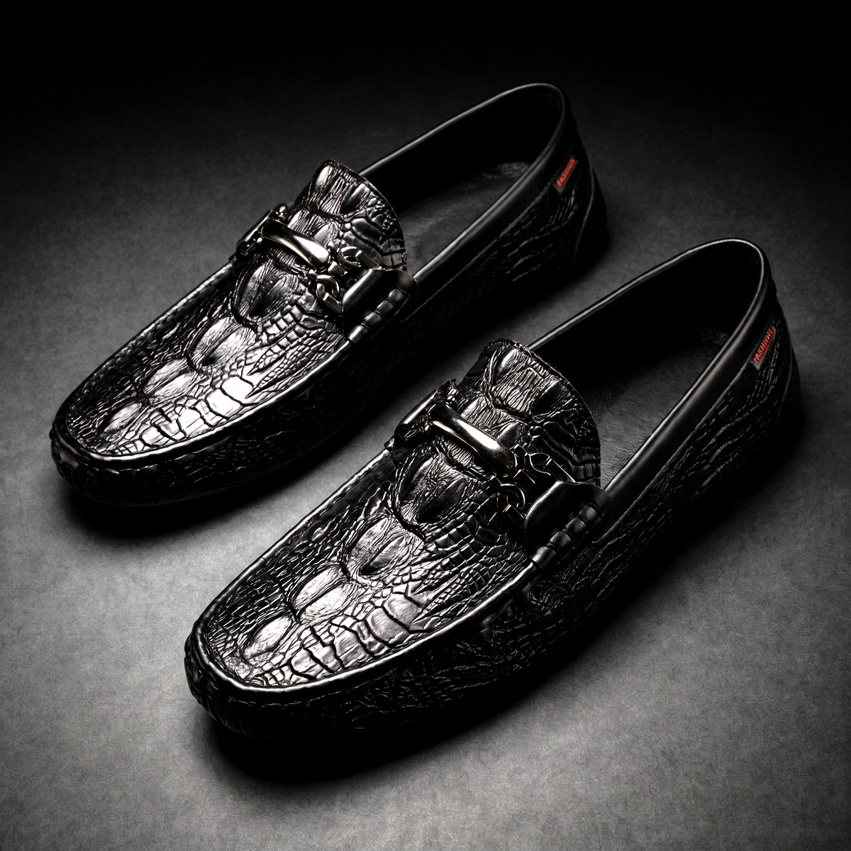 Heritage | Croc-Embossed Horsebit Loafers