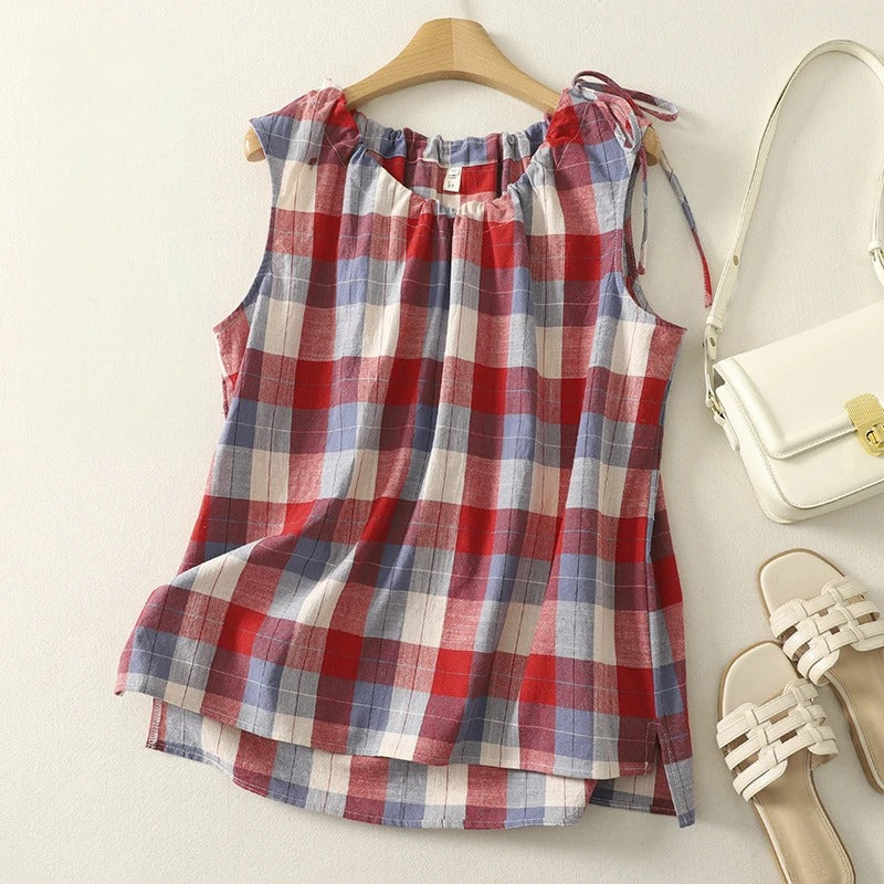 Ella | Linen Vest Top