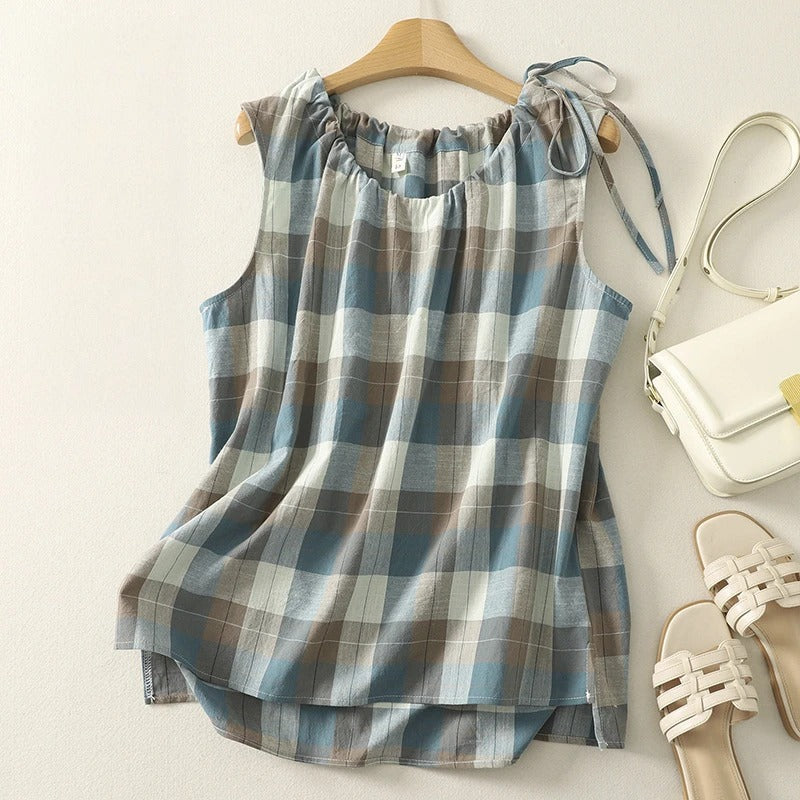 Ella | Linen Vest Top