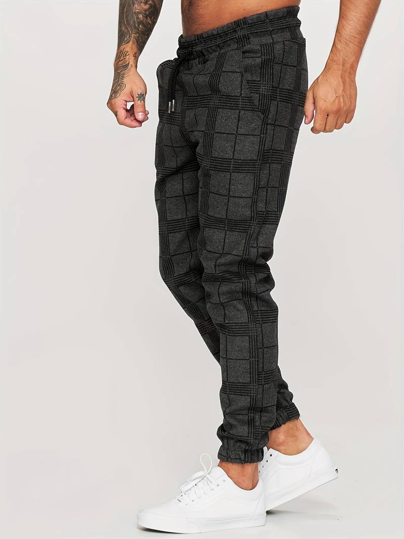 Striped Plaid Joggers