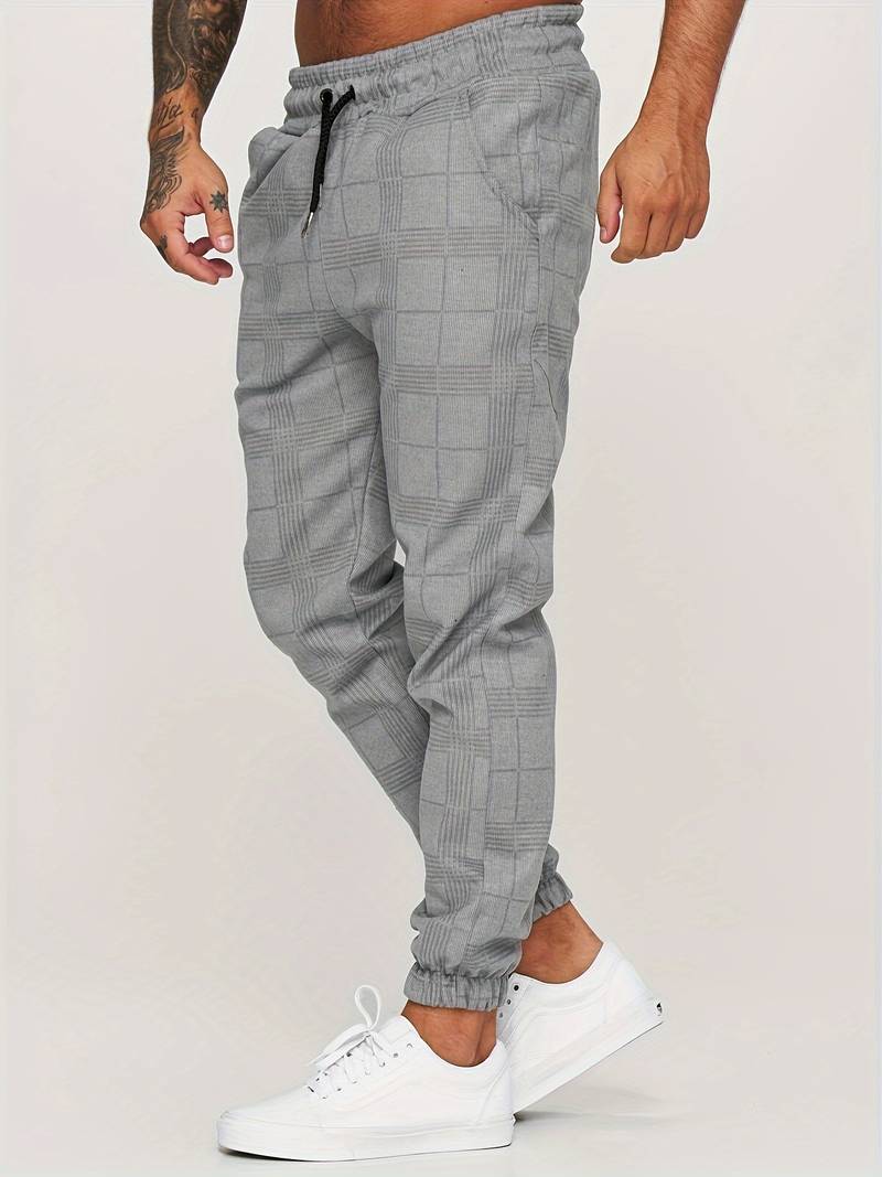 Striped Plaid Joggers