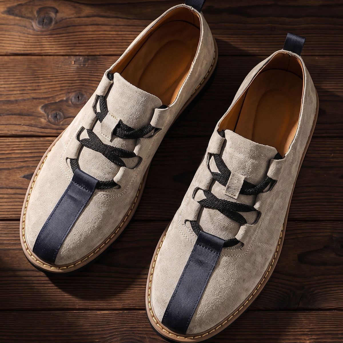 Heritage Colour-Block Suede Derby Shoes