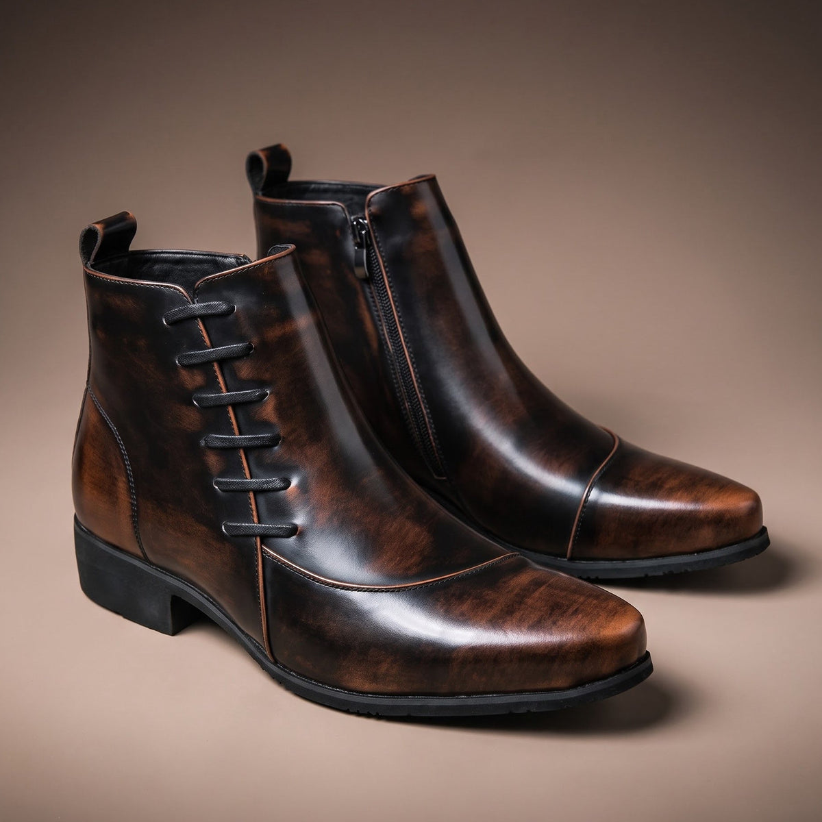 Heritage Burnished Side-Lace Boot
