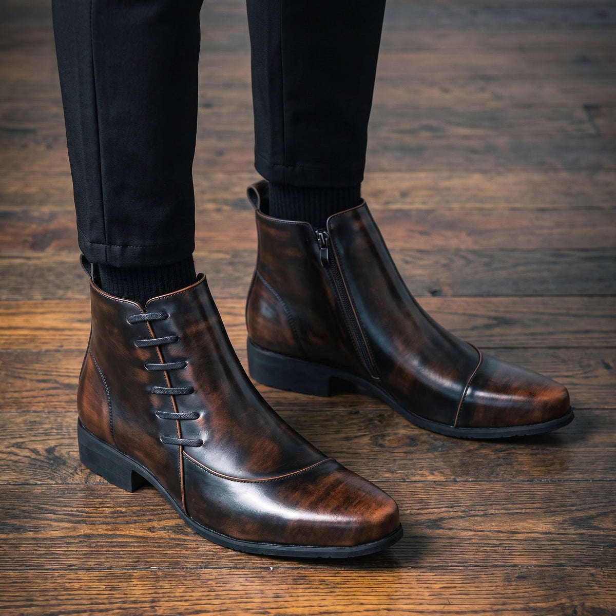 Heritage Burnished Side-Lace Boot