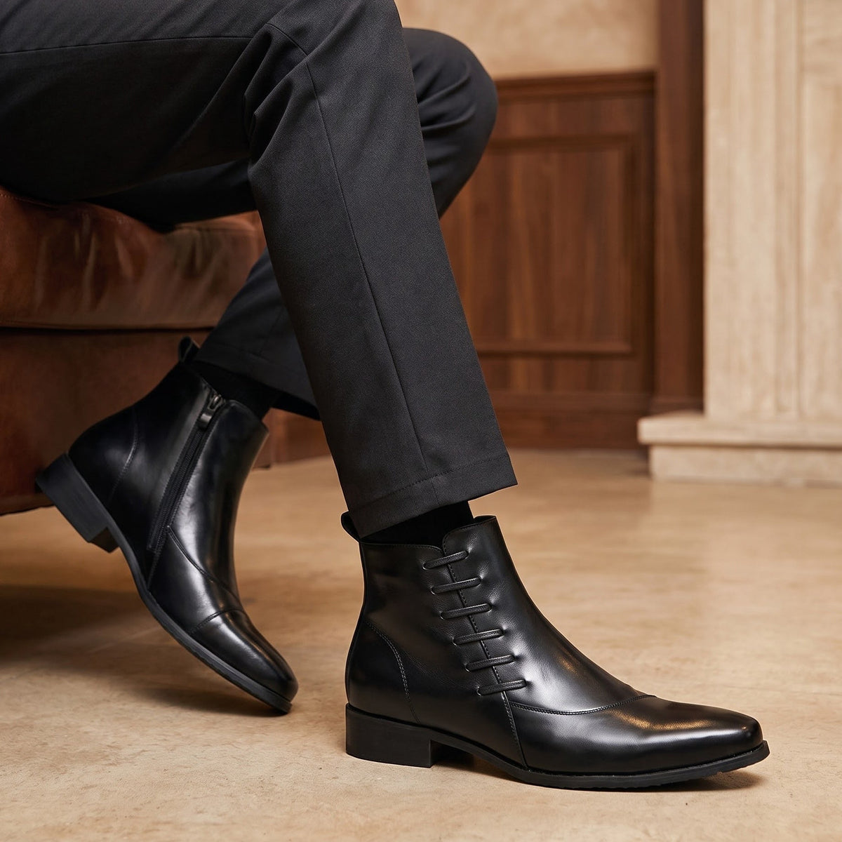 Heritage Burnished Side-Lace Boot