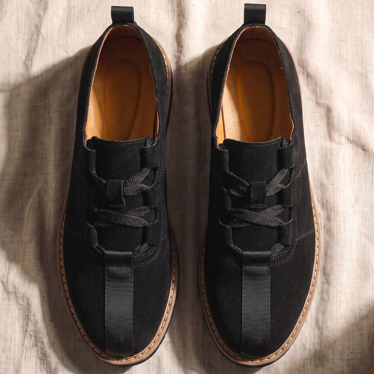 Heritage Colour-Block Suede Derby Shoes