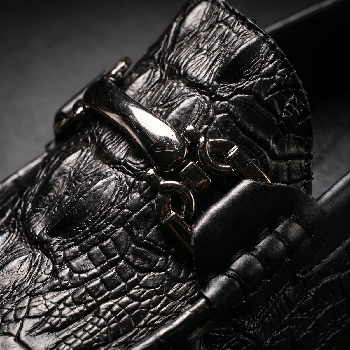 Heritage | Croc-Embossed Horsebit Loafers