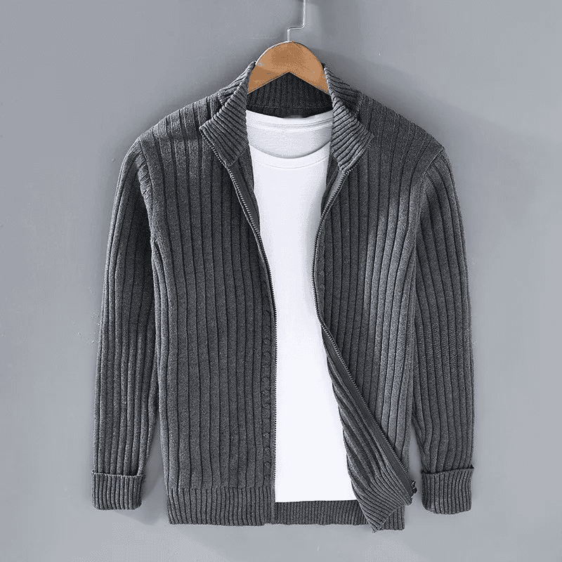 Casual Zip-Up Cardigan