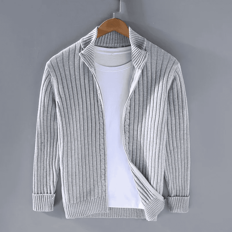 Casual Zip-Up Cardigan