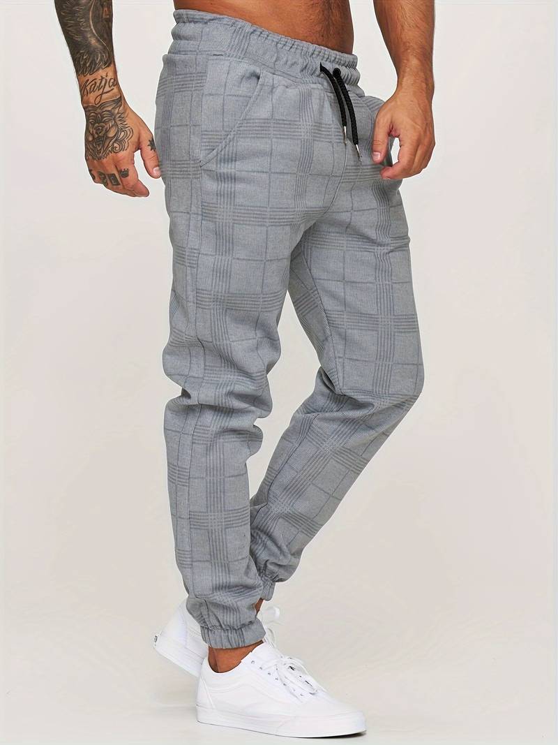 Striped Plaid Joggers