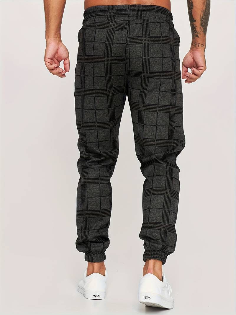 Striped Plaid Joggers