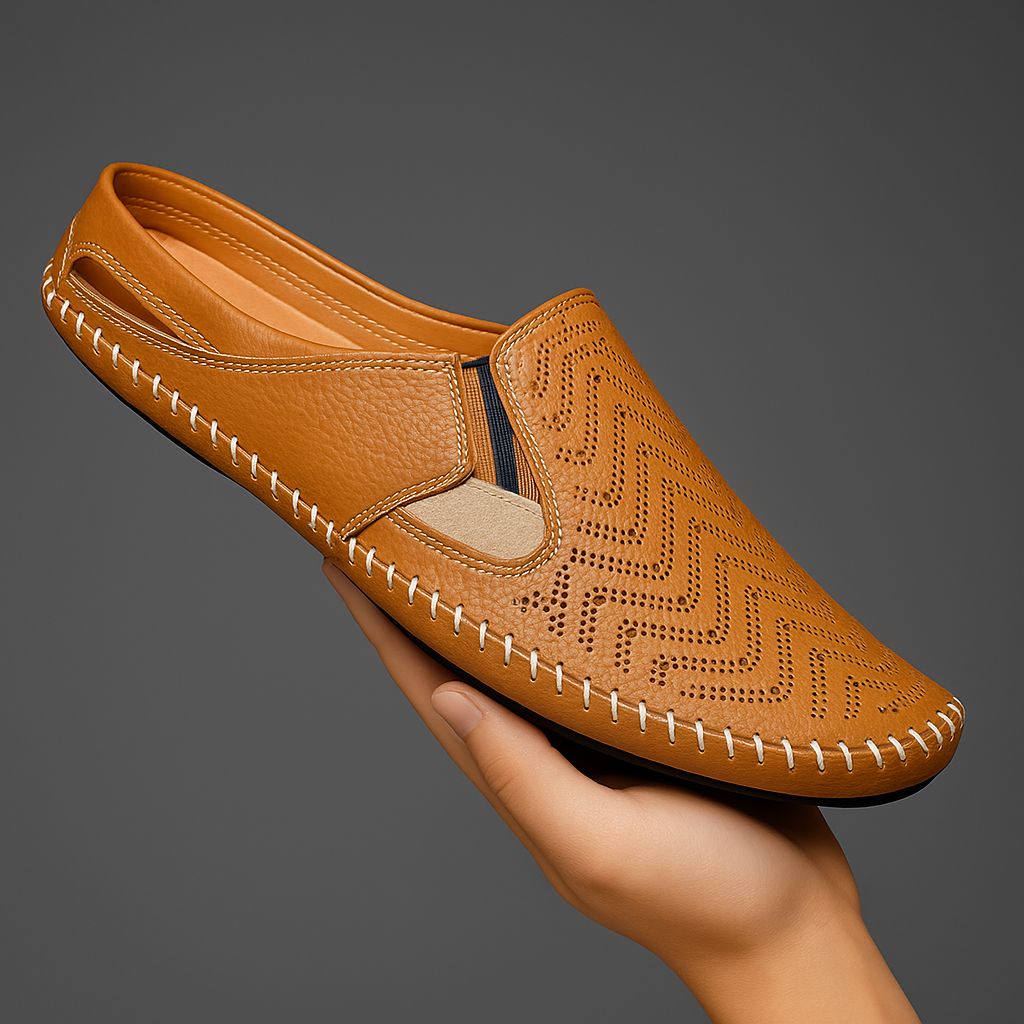 Aldric Perforated Loafer Mule